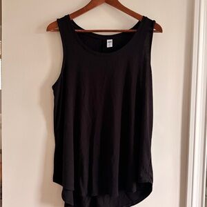 Old Navy Black Ribbed Scoop Neck Tank Top